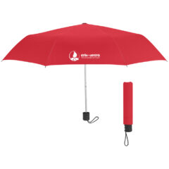 Budget Telescopic Umbrella – 42″ Arc - 4130_RED_Silkscreen