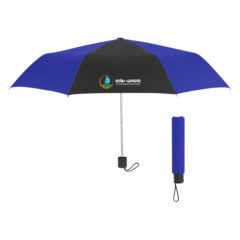 Budget Telescopic Umbrella – 42″ Arc - 4130_ROYBLK_Colorbrite