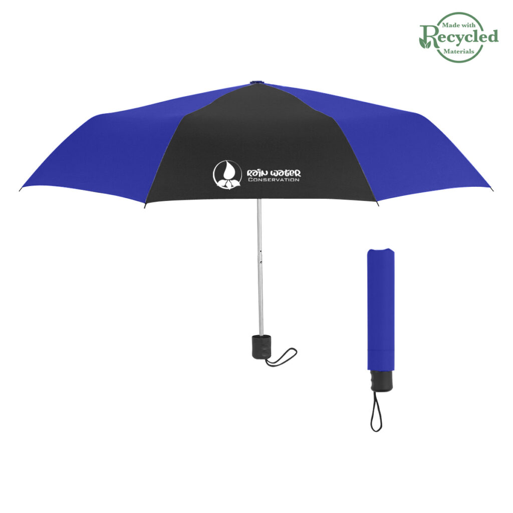 Budget Telescopic Umbrella – 42″ Arc - 4130_ROYBLK_Silkscreen