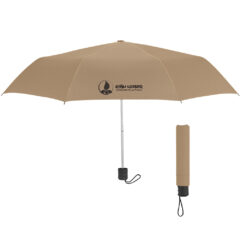 Budget Telescopic Umbrella – 42″ Arc - 4130_TAN_Silkscreen