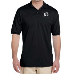 Jerzees Spot Shield 50/50 Polo Shirts - Black
