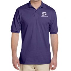 Jerzees Spot Shield 50/50 Polo Shirts - Deep Purple