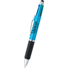 Pen with Stylus – 4 In 1 - 447_METBLU_Silkscreen