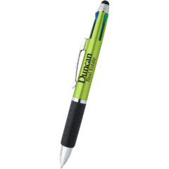 Pen with Stylus – 4 In 1 - 447_METGRN_Silkscreen