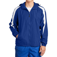 Sport-Tek® Fleece-Lined Colorblock Jacket - 4714-TRyWhite-1-JST81TRyWhiteModelFront1-1200W