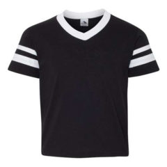Youth Augusta Sportswear V-Neck Jersey with Striped Sleeves - 50322_f_fm