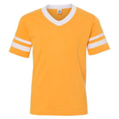Youth Augusta Sportswear V-Neck Jersey with Striped Sleeves - 50324_f_fm