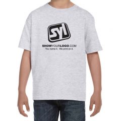 Youth Hanes 6.1 oz Beefy-T - Ash