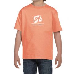 Youth Hanes 6.1 oz Beefy-T - Candy Orange