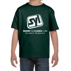 Youth Hanes 6.1 oz Beefy-T - Deep Forest
