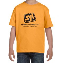 Youth Hanes 6.1 oz Beefy-T - Gold