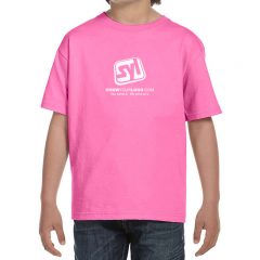 Youth Hanes 6.1 oz Beefy-T - Pink