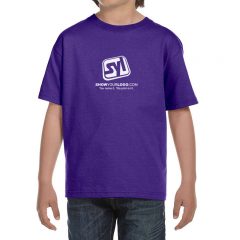 Youth Hanes 6.1 oz Beefy-T - Purple