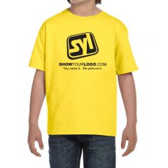 Youth Hanes 6.1 oz Beefy-T - Yellow