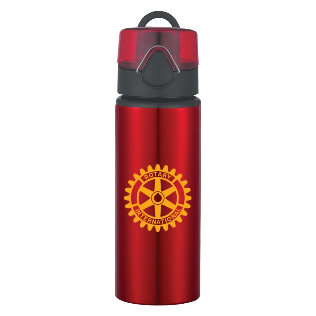 Aluminum Sports Bottle With Flip Top Lid – 25 oz - 5704_METRED_Silkscreen