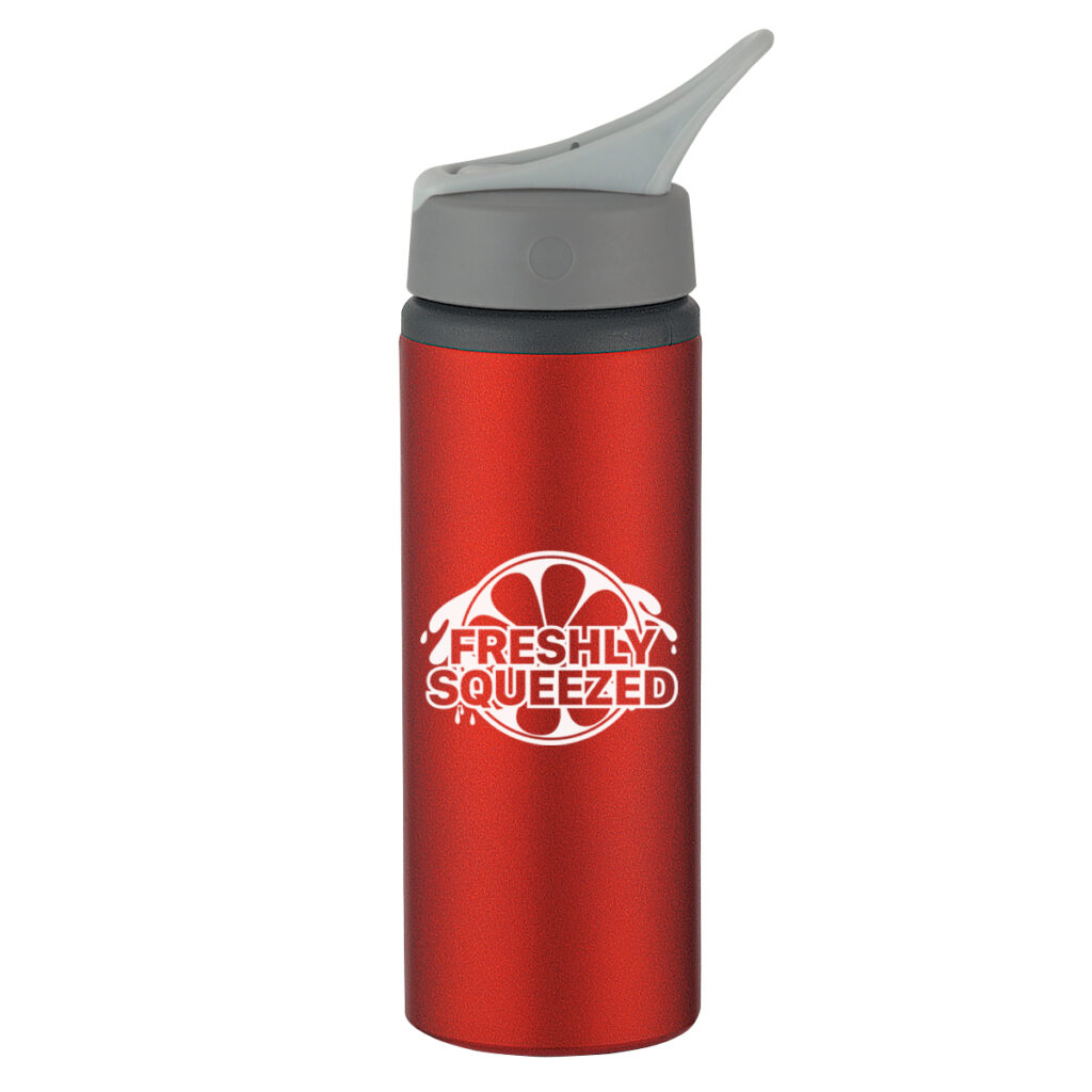 Aluminum Bike Bottle – 25 oz - 5705_METRED_Silkscreen