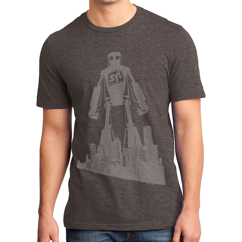 District Men’s Very Important Tee - 5708-HthrdBrown-1-DT6000HthrdBrownModelFront-1200W