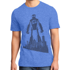 District Men’s Very Important Tee - 5708-HthrdRoyal-1-DT6000HthrdRoyalModelFront-1200W