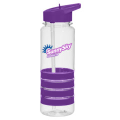 Banded Gripper Bottle with Straw – 24 oz - 5808_CLRPUR_Colorbritedrinkware