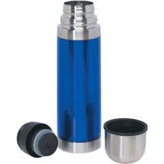Stainless Steel Thermos – 16 oz - 5855_TRNBLU_Open_Blank