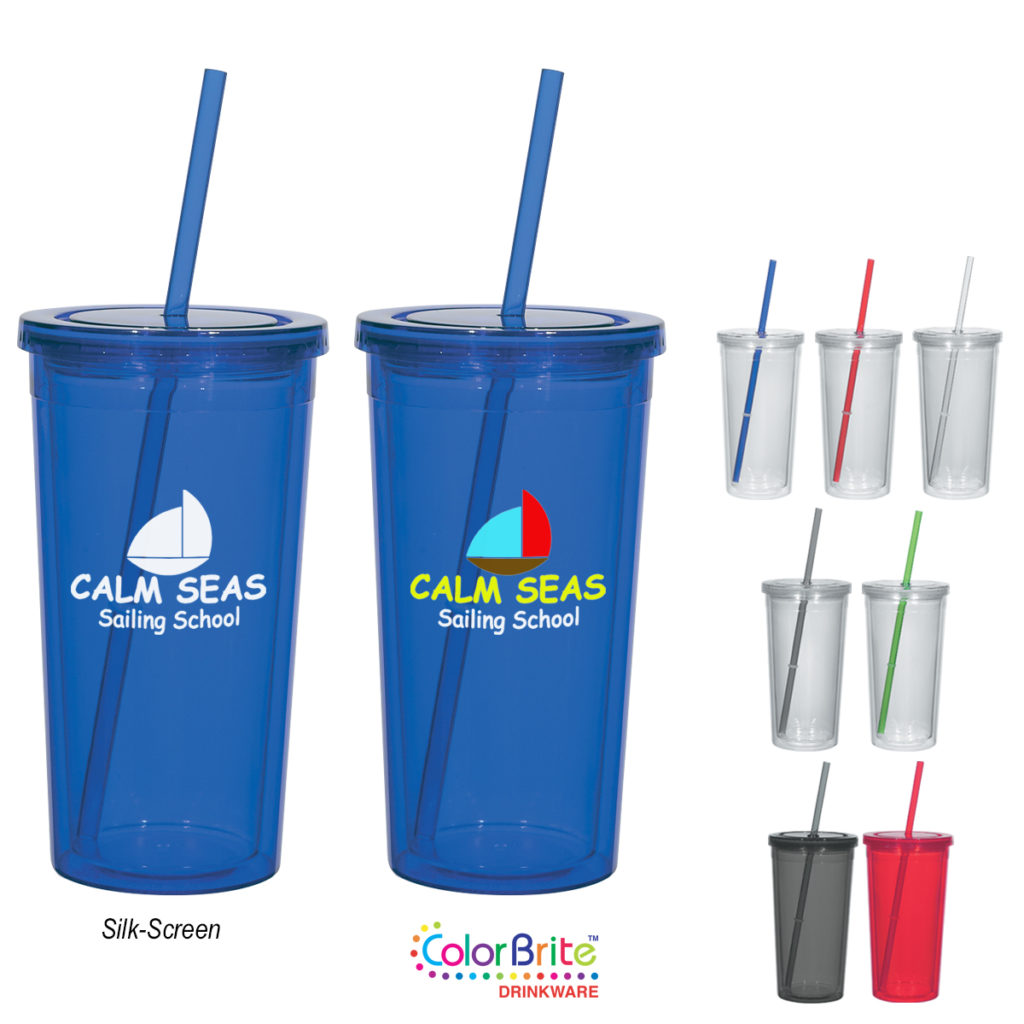 Double Wall Acrylic Tumbler With Straw – 24 oz - 5868_group