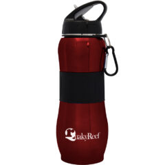 Stainless Steel Sport Grip Bottle – 28 oz - 5877_RED_Silksceen