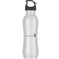Stainless Steel Grip Bottle – 25 oz - 5886_WHT_Silkscreen