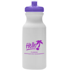 Hydration Water Bottle – 20 oz - 5891_WHTPUR_Silkscreen