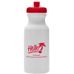 Hydration Water Bottle – 20 oz - 5891_WHTRED_Silkscreen