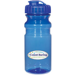 Poly-Clear™ Fitness Bottle With Super Sipper Lid – 20 oz - 5892_TRNBLU_Colorbritedrinkware