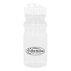 Poly-Clear™ Fitness Bottle with Super Sipper Lid – 20 oz - 5892_TRNCLR_Silkscreen