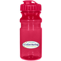 Poly-Clear™ Fitness Bottle With Super Sipper Lid – 20 oz - 5892_TRNRED_Colorbritedrinkware
