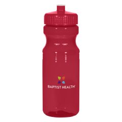 Poly-Clear™  Fitness Bottle – 24 oz - 5899_TRNRED_Colorbritedrinkware