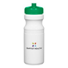 Poly-Clear™  Fitness Bottle – 24 oz - 5899_WHTGRN_Colorbritedrinkware