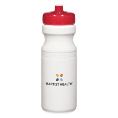 Poly-Clear™  Fitness Bottle – 24 oz - 5899_WHTRED_Colorbritedrinkware