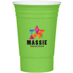 The Party Cup™ – 16 oz - 5950_NEONGRNWHT_Colorbritedrinkware