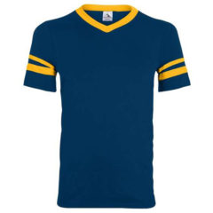 Youth Augusta Sportswear V-Neck Jersey with Striped Sleeves - 60361_f_fm