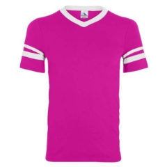 Youth Augusta Sportswear V-Neck Jersey with Striped Sleeves - 60366_f_fm