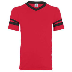 Youth Augusta Sportswear V-Neck Jersey with Striped Sleeves - 60369_f_fm