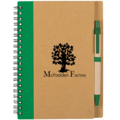Eco-Inspired Spiral Notebook & Pen - 6100_NATLIM_Silkscreen