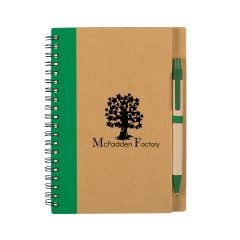 Eco-Inspired Spiral Notebook & Pen - 6100_NATLIM_Silkscreen