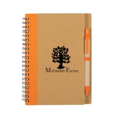 Eco-Inspired Spiral Notebook & Pen - 6100_NATORN_Silkscreen