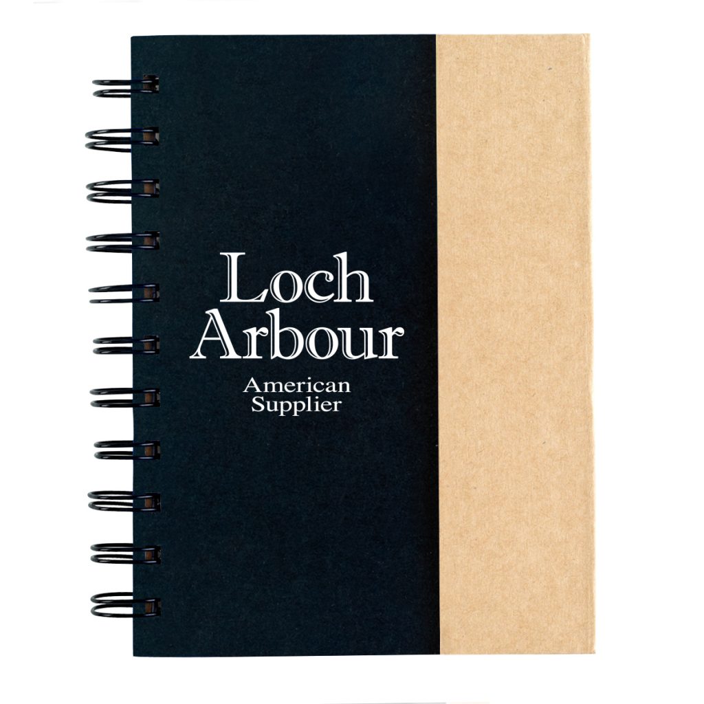 Small Spiral Notebook With Sticky Notes And Flags - 6106_BLK_Silkscreen