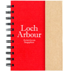 Small Spiral Notebook With Sticky Notes And Flags - 6106_RED_Silkscreen