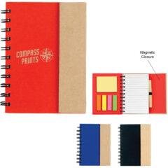 Small Spiral Notebook With Sticky Notes And Flags - 6106_group