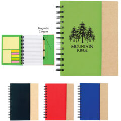 Spiral Notebook With Sticky Notes And Flags - 6107_group