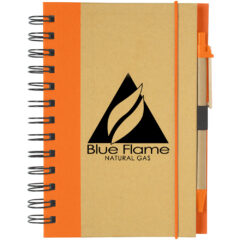Eco-Inspired Spiral Notebook & Pen - 6109_NATORN_Silkscreen