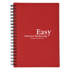Rubbery Spiral Notebook – 5″ x 7″ - 6111_RED_Silkscreen