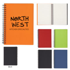 Rubbery Spiral Notebook – 5″ x 7″ - 6111_group