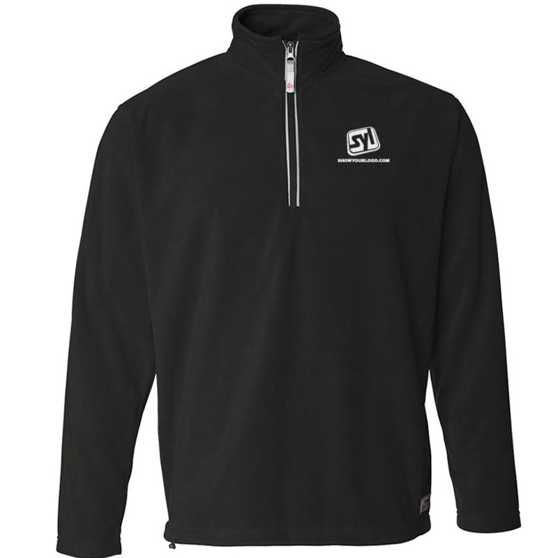 Colorado Trading 1/4 Zip Embroidered Microfleece Jackets - Black